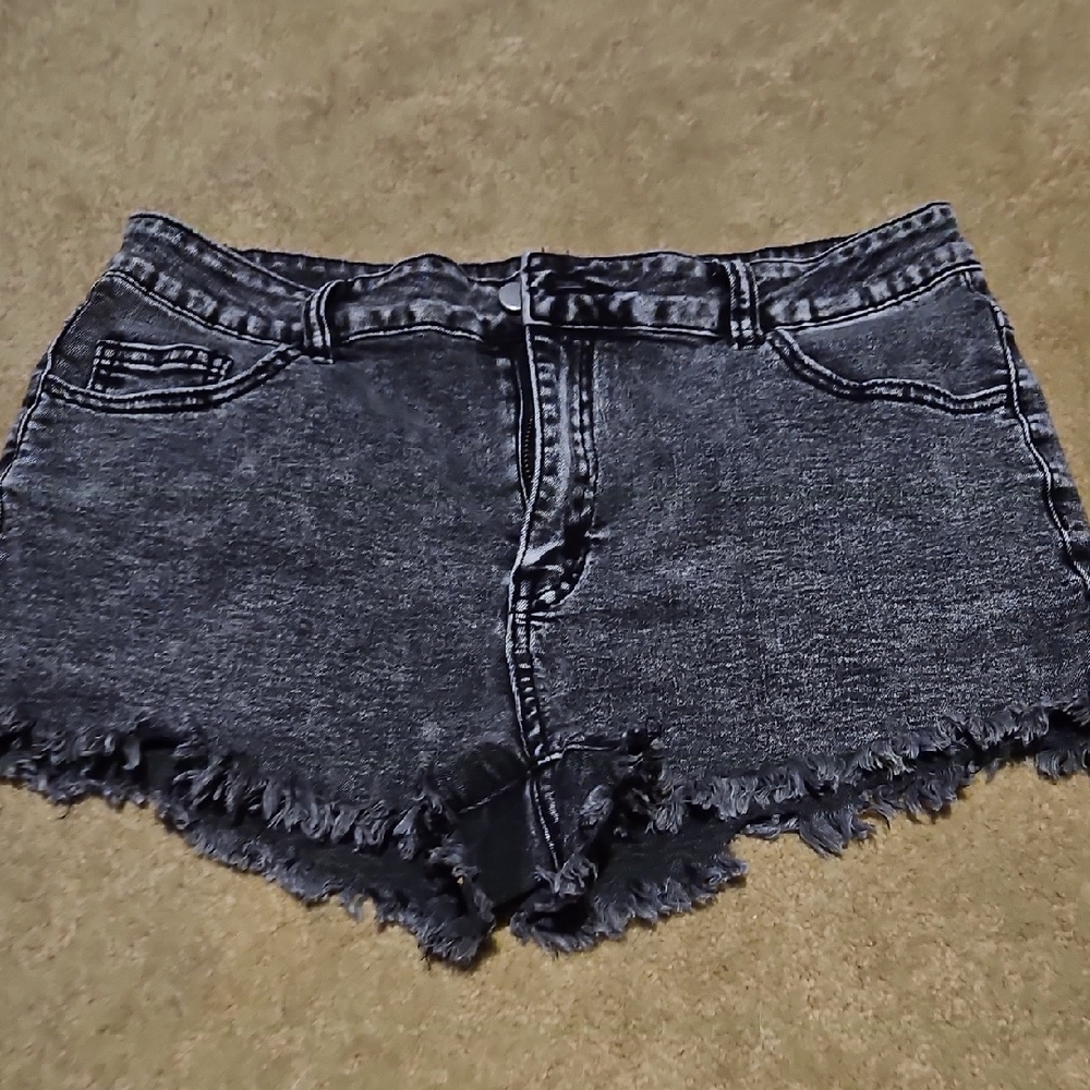 Black Denim Shorts